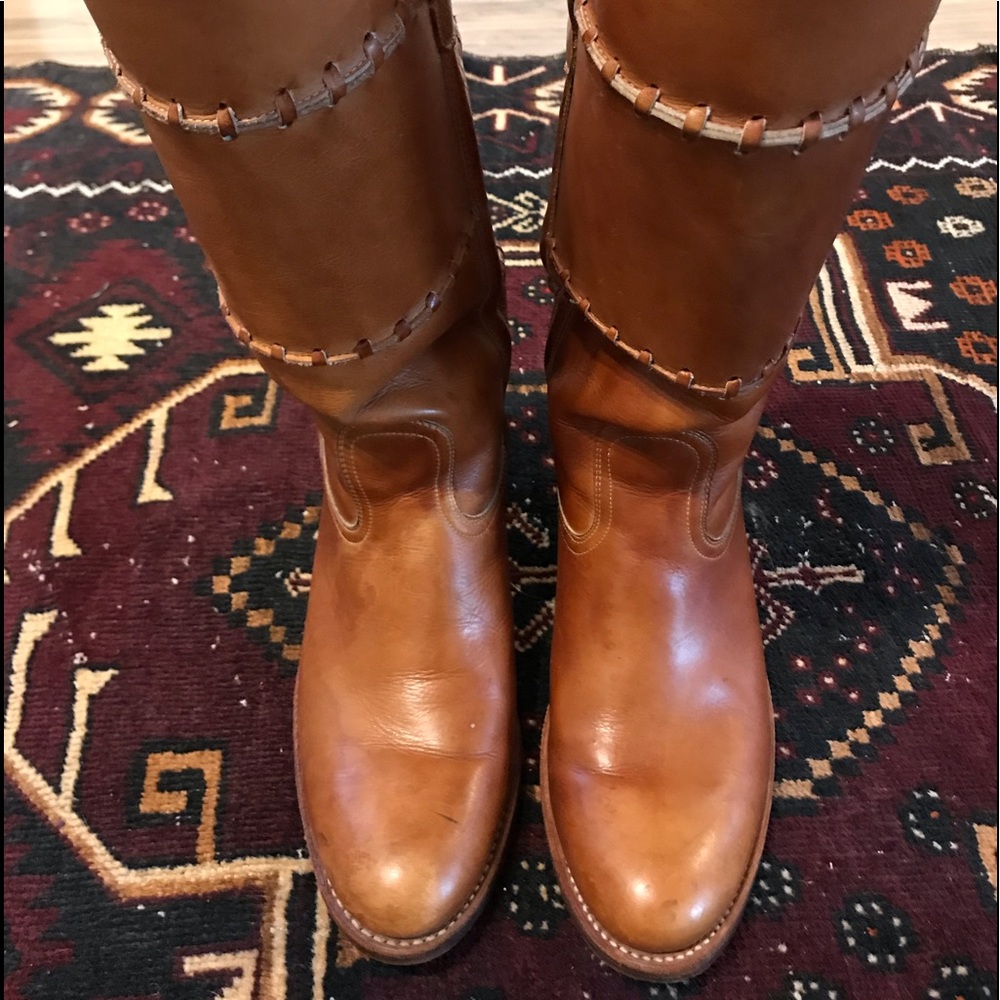 Brown Leather Heeled Boots